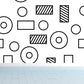 Lustiges nahtloses geometrisches Muster-Wandbild für das Jungenzimmer, Schwarz und Weiß, Maßanfertigung