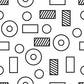Lustiges nahtloses geometrisches Muster-Wandbild für das Jungenzimmer, Schwarz und Weiß, Maßanfertigung