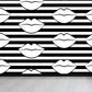 Lustiges nahtloses geometrisches Muster-Wandbild für das Jungenzimmer, Schwarz und Weiß, Maßanfertigung