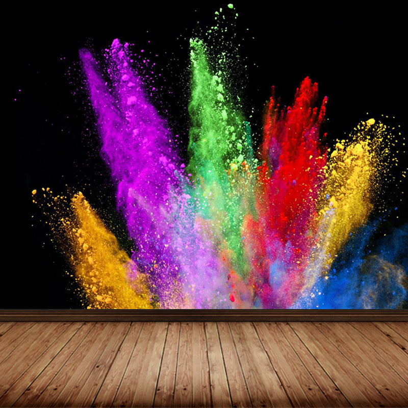 Farbige Puderexplosion Wandtapete Fleckenresistent Moderne Wohnzimmer Wandkunst