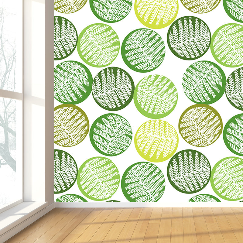 Frendorf | Botanischer Blattdruck Tapete Wandmalerei Zeitgenössische Vlies Wandkunst in dunkler Farbe