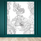 Frendorf | Kinderen Fantasy Geheim Tuin Muur Decal Zwart-wit Waterdichte Wandkunst voor Kamer