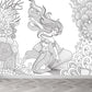 Frendorf | Kinderen Fantasy Geheim Tuin Muur Decal Zwart-wit Waterdichte Wandkunst voor Kamer