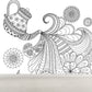 Frendorf | Kinderen Fantasy Geheim Tuin Muur Decal Zwart-wit Waterdichte Wandkunst voor Kamer