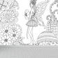 Frendorf | Kinderen Fantasy Geheim Tuin Muur Decal Zwart-wit Waterdichte Wandkunst voor Kamer