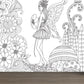 Frendorf | Kinderen Fantasy Geheim Tuin Muur Decal Zwart-wit Waterdichte Wandkunst voor Kamer