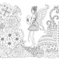 Frendorf | Kinderen Fantasy Geheim Tuin Muur Decal Zwart-wit Waterdichte Wandkunst voor Kamer