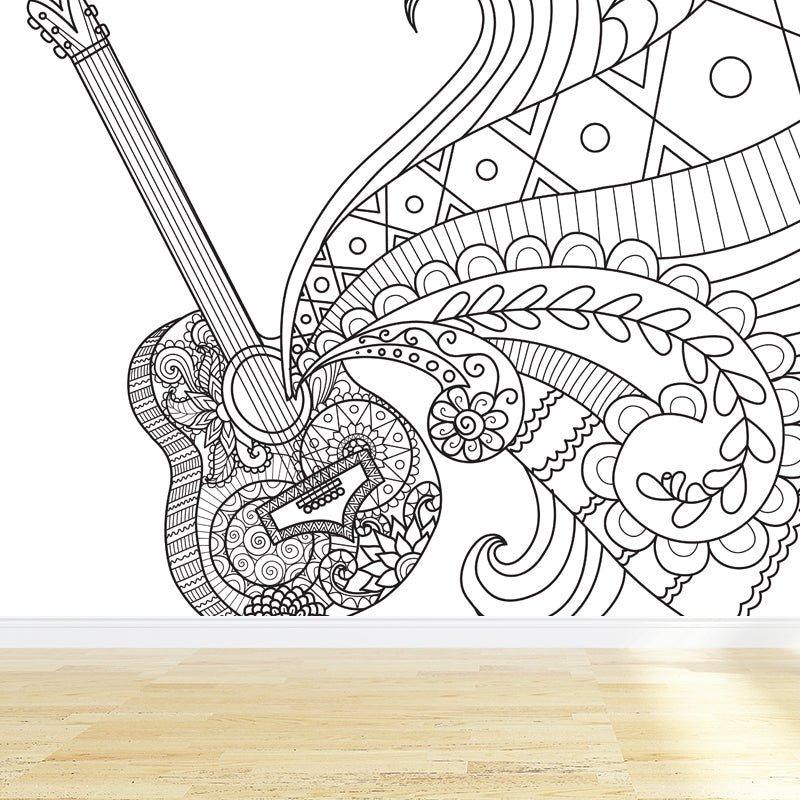 Frendorf | Kinderen Fantasy Geheim Tuin Muur Decal Zwart-wit Waterdichte Wandkunst voor Kamer