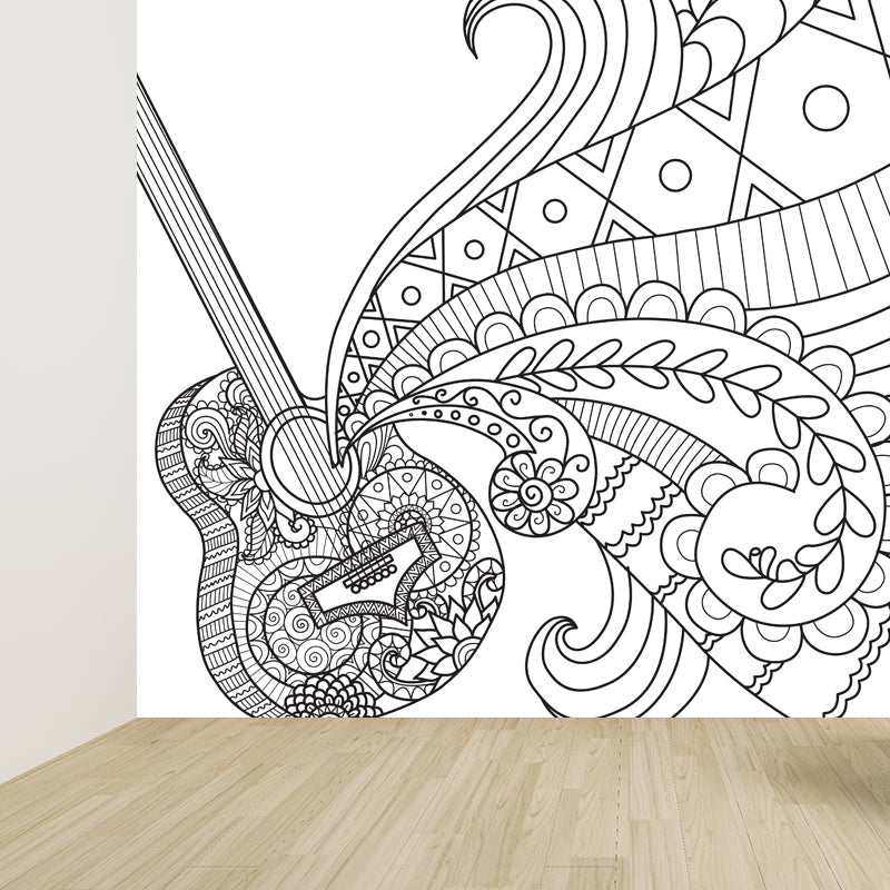 Frendorf | Kinderen Fantasy Geheim Tuin Muur Decal Zwart-wit Waterdichte Wandkunst voor Kamer