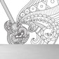 Frendorf | Kinderen Fantasy Geheim Tuin Muur Decal Zwart-wit Waterdichte Wandkunst voor Kamer