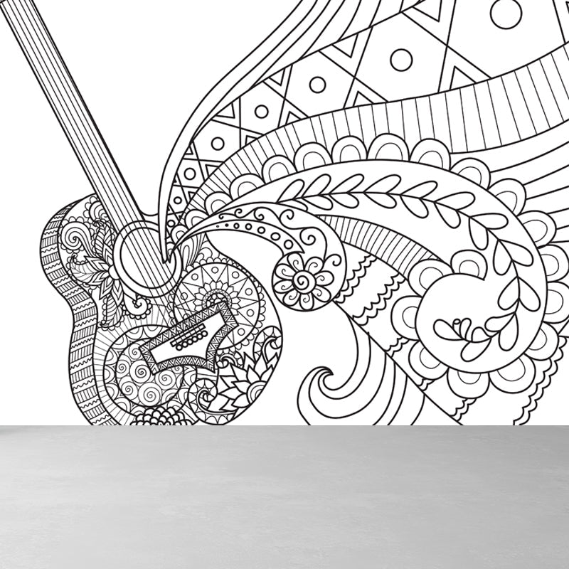 Frendorf | Kinderen Fantasy Geheim Tuin Muur Decal Zwart-wit Waterdichte Wandkunst voor Kamer