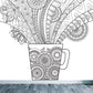 Frendorf | Kinderen Fantasy Geheim Tuin Muur Decal Zwart-wit Waterdichte Wandkunst voor Kamer