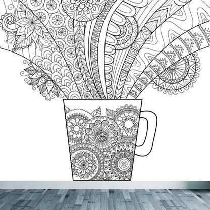 Frendorf | Kinderen Fantasy Geheim Tuin Muur Decal Zwart-wit Waterdichte Wandkunst voor Kamer