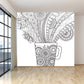 Frendorf | Kinderen Fantasy Geheim Tuin Muur Decal Zwart-wit Waterdichte Wandkunst voor Kamer