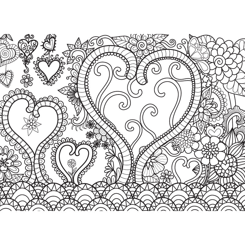 Frendorf | Zwarte en Witte Doodles Muurbehang Fantasy Kinderen Vochtbestendige Muurkunst