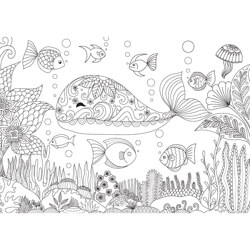 Frendorf | Zwarte en Witte Doodles Muurbehang Fantasy Kinderen Vochtbestendige Muurkunst