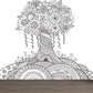 Frendorf | Zwarte en Witte Doodles Muurbehang Fantasy Kinderen Vochtbestendige Muurkunst