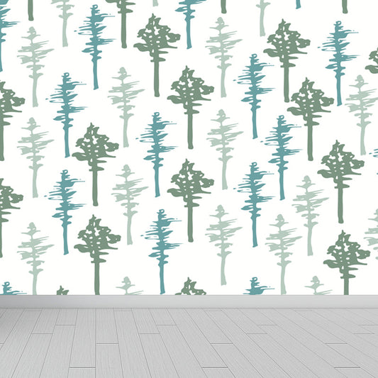 Großer Blattdruck Wandmural Aufkleber Moderner Stylischer Botanischer Wanddekor in Hellfarbe
