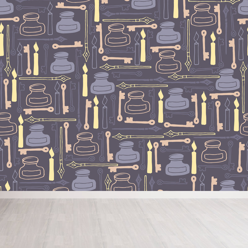 Ganzes Cartoon-Muster Wandtapete Dekorative Moderne Mädchen Schlafzimmer Wandverkleidung