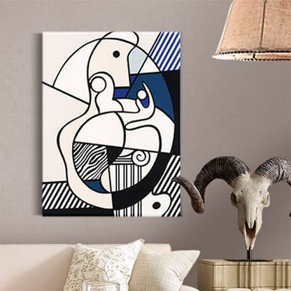 Frendorf | Beige Novel Graphic Canvas Texturiert Pop Art Esszimmer Wanddeko, Mehrere Größen