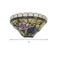 Frendorf | 1 Lichtbeige Kegelwandlamp met Bloem en Vlinder Gevlochten Glas Wandverlichting