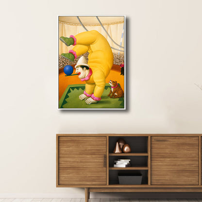 Frendorf | Helle traditionelle Leinwand Wanddekoration Unterhaltung Mann Zeichnung Kunstdruck für das Familienzimmer