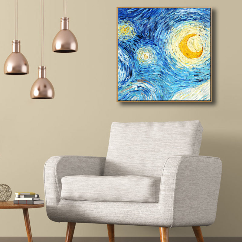 Van Gogh Sternenhimmel Leinwandkunst Kinderstil Texturiertes Gemälde Wanddekoration für das Wohnzimmer