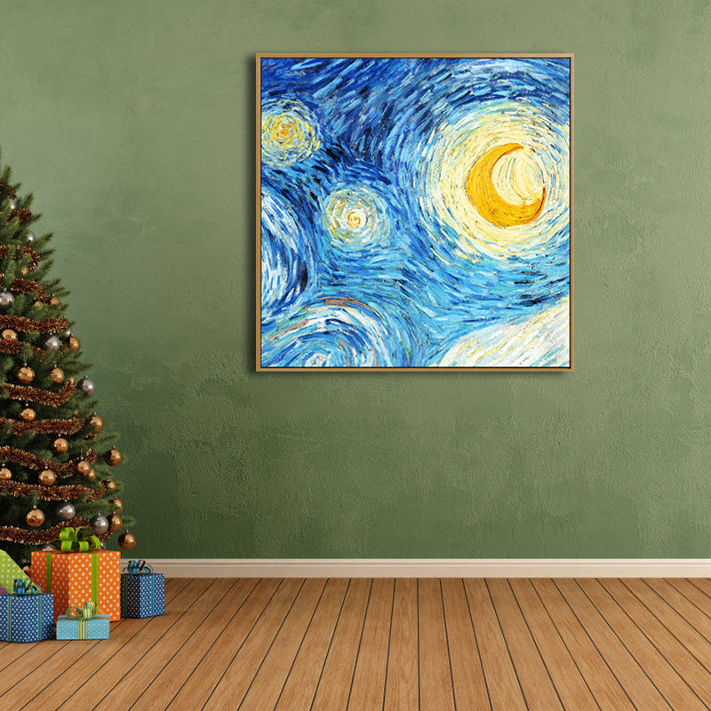 Van Gogh Sternenhimmel Leinwandkunst Kinderstil Texturiertes Gemälde Wanddekoration für das Wohnzimmer