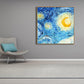 Van Gogh Sternenhimmel Leinwandkunst Kinderstil Texturiertes Gemälde Wanddekoration für das Wohnzimmer