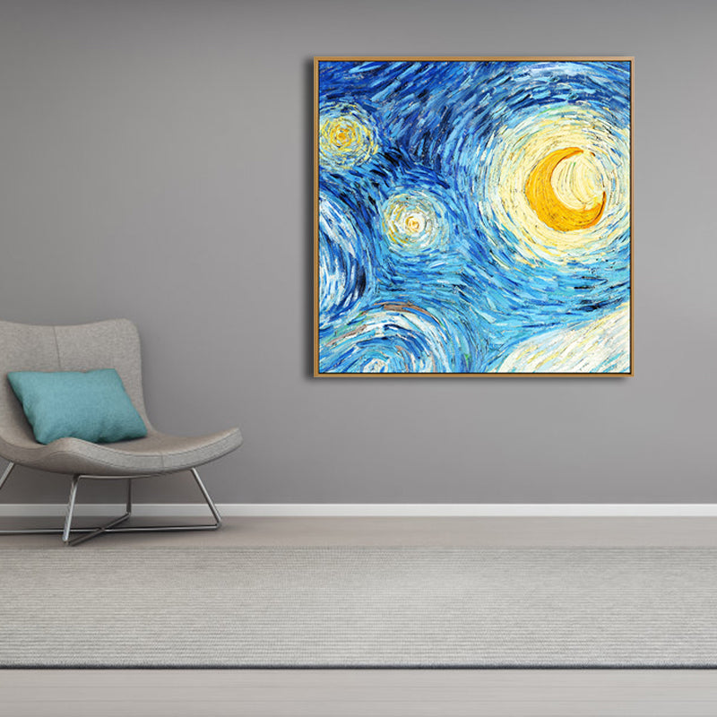 Van Gogh Sternenhimmel Leinwandkunst Kinderstil Texturiertes Gemälde Wanddekoration für das Wohnzimmer
