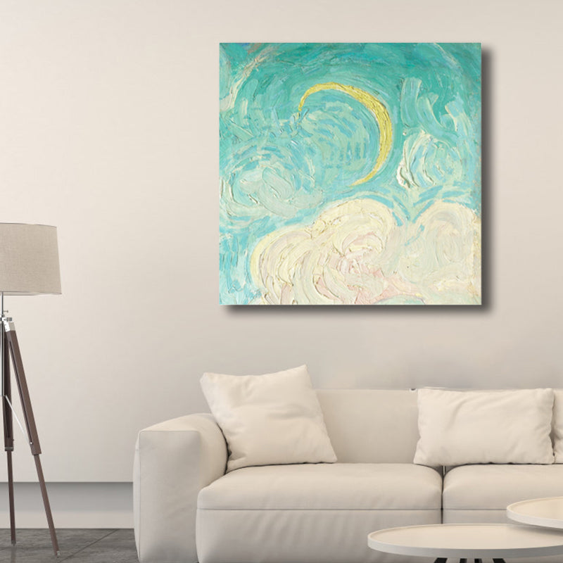 Van Gogh Sternenhimmel Leinwandkunst Kinderstil Texturiertes Gemälde Wanddekoration für das Wohnzimmer