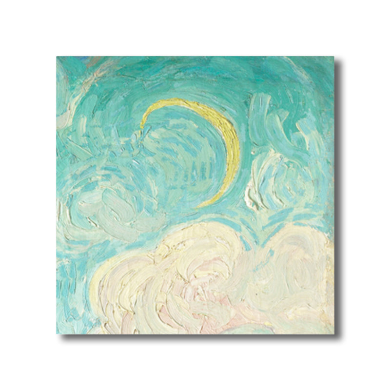 Van Gogh Sternenhimmel Leinwandkunst Kinderstil Texturiertes Gemälde Wanddekoration für das Wohnzimmer