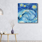 Van Gogh Sternenhimmel Leinwandkunst Kinderstil Texturiertes Gemälde Wanddekoration für das Wohnzimmer