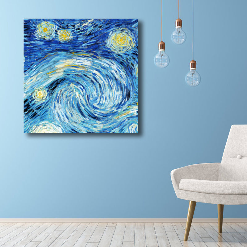 Van Gogh Sternenhimmel Leinwandkunst Kinderstil Texturiertes Gemälde Wanddekoration für das Wohnzimmer