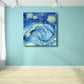 Van Gogh Sternenhimmel Leinwandkunst Kinderstil Texturiertes Gemälde Wanddekoration für das Wohnzimmer