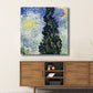 Van Gogh Sternenhimmel Leinwandkunst Kinderstil Texturiertes Gemälde Wanddekoration für das Wohnzimmer