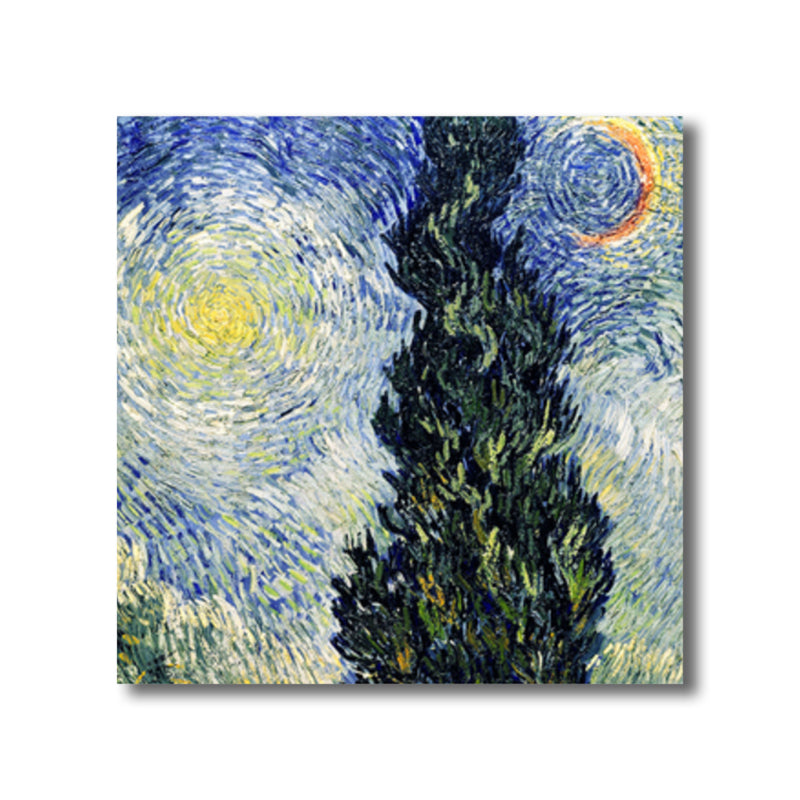 Van Gogh Sternenhimmel Leinwandkunst Kinderstil Texturiertes Gemälde Wanddekoration für das Wohnzimmer