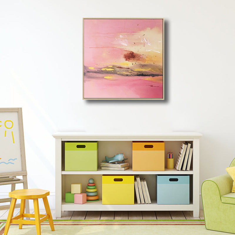 Frendorf | Dunkle Nacht See Szene Malerei Abstrakt Traditionelle Texturierte Leinwand Kunst für Zuhause