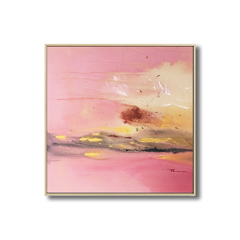 Frendorf | Dunkle Nacht See Szene Malerei Abstrakt Traditionelle Texturierte Leinwand Kunst für Zuhause