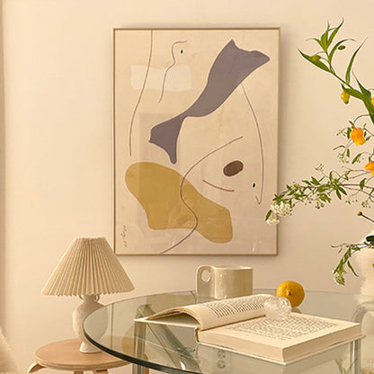 Frendorf | Gelbes Novelle Devise Gemälde Texturiert Abstrakter Expressionismus Wohnzimmer Leinwand Wandkunst
