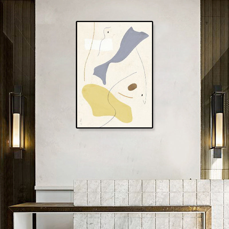 Frendorf | Gelbes Novelle Devise Gemälde Texturiert Abstrakter Expressionismus Wohnzimmer Leinwand Wandkunst