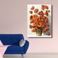 Frendorf | Blumenmuster Wanddeko Zeitgenössische Texturierte Schlafzimmer Eingewickelte Leinwand, Verschiedene Größen