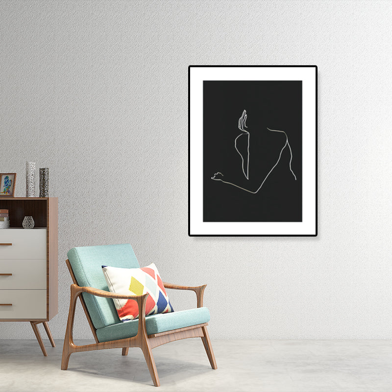 Frendorf | Figurenmuster Eingewickelt Leinwand Abstrakter Expressionismus Texturiertes Zuhause Galerie Gemälde