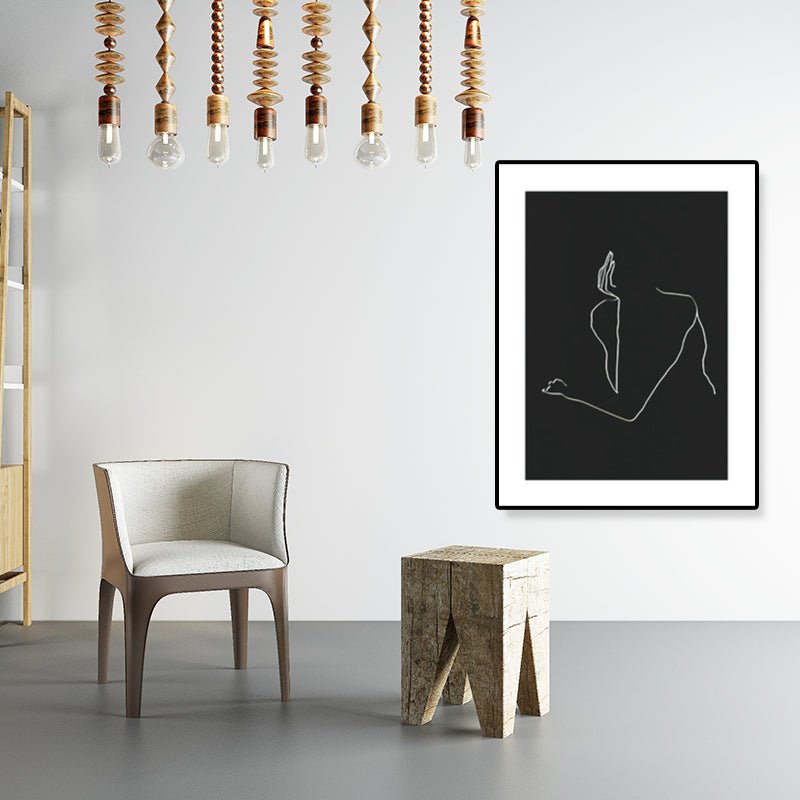 Frendorf | Figurenmuster Eingewickelt Leinwand Abstrakter Expressionismus Texturiertes Zuhause Galerie Gemälde