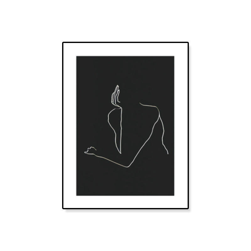 Frendorf | Figurenmuster Eingewickelt Leinwand Abstrakter Expressionismus Texturiertes Zuhause Galerie Gemälde