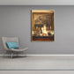 Gelbe Mid-Century Moderne Malerei Schränke Zeug Wandkunst Druck für Hausinterieur