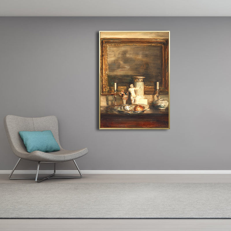 Gelbe Mid-Century Moderne Malerei Schränke Zeug Wandkunst Druck für Hausinterieur