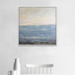 Frendorf | Blaue Weite Meeresansicht Leinwanddruck Malerei Impressionismus Texturierte Wanddekoration für die Küche