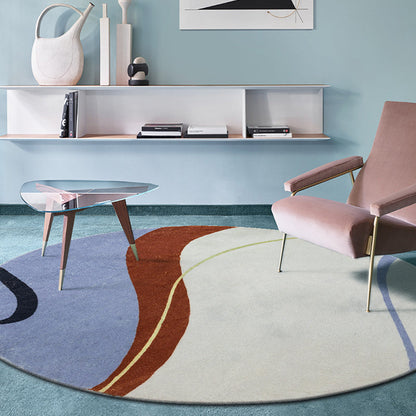 Frendorf | Groen und Weißes Abstractes Teppich Polyester Modernes Teppich Haustierfreundlich Waschbar Rutschfest Bereich Teppich für Wohnzimmer