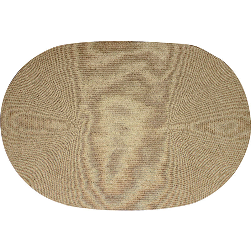 Frendorf | Braun Einfarbiger Teppich Sisal Ländlicher Teppich Haustierfreundlich Waschbar Rutschfester Teppich für Schlafzimmer